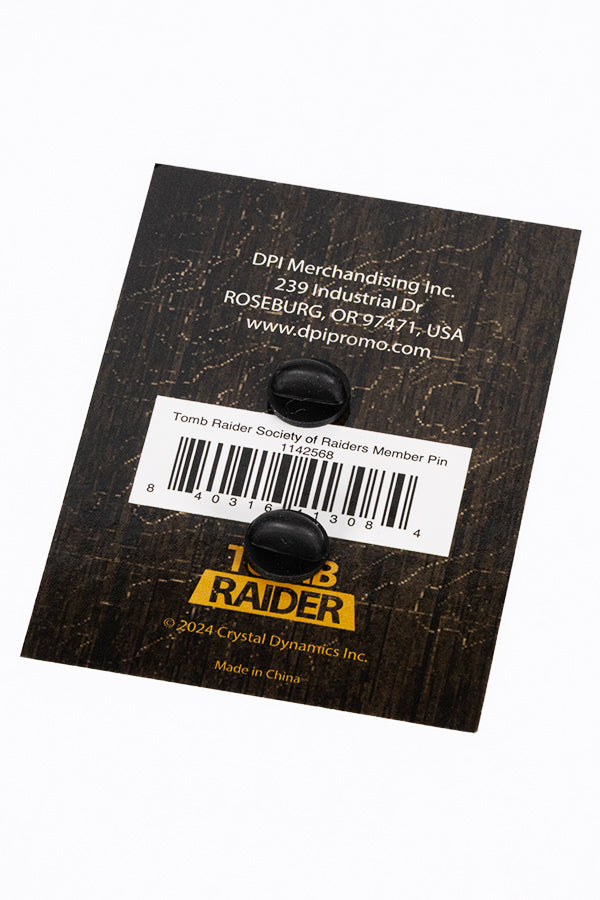 Tomb Raider Society of Raiders Member Pin