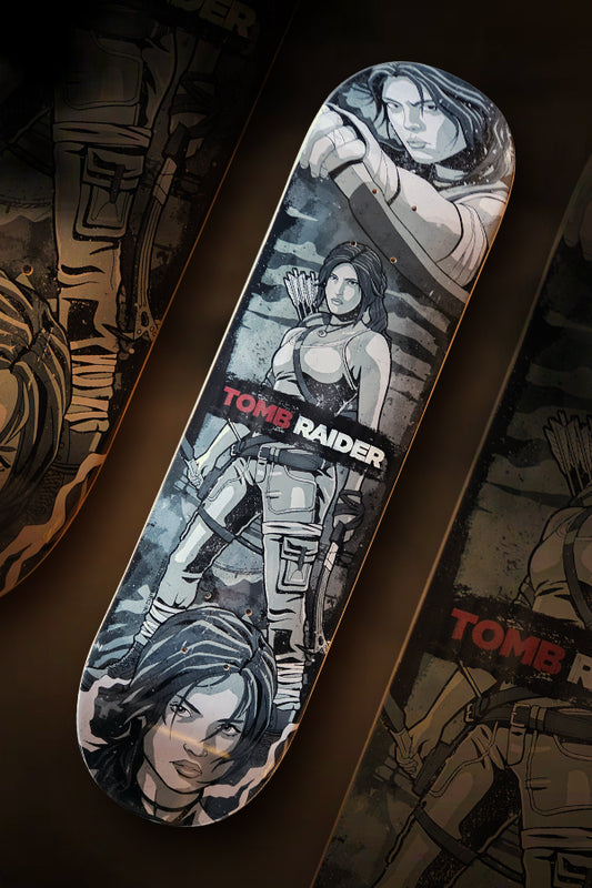 Tomb Raider Survivor Skate Deck