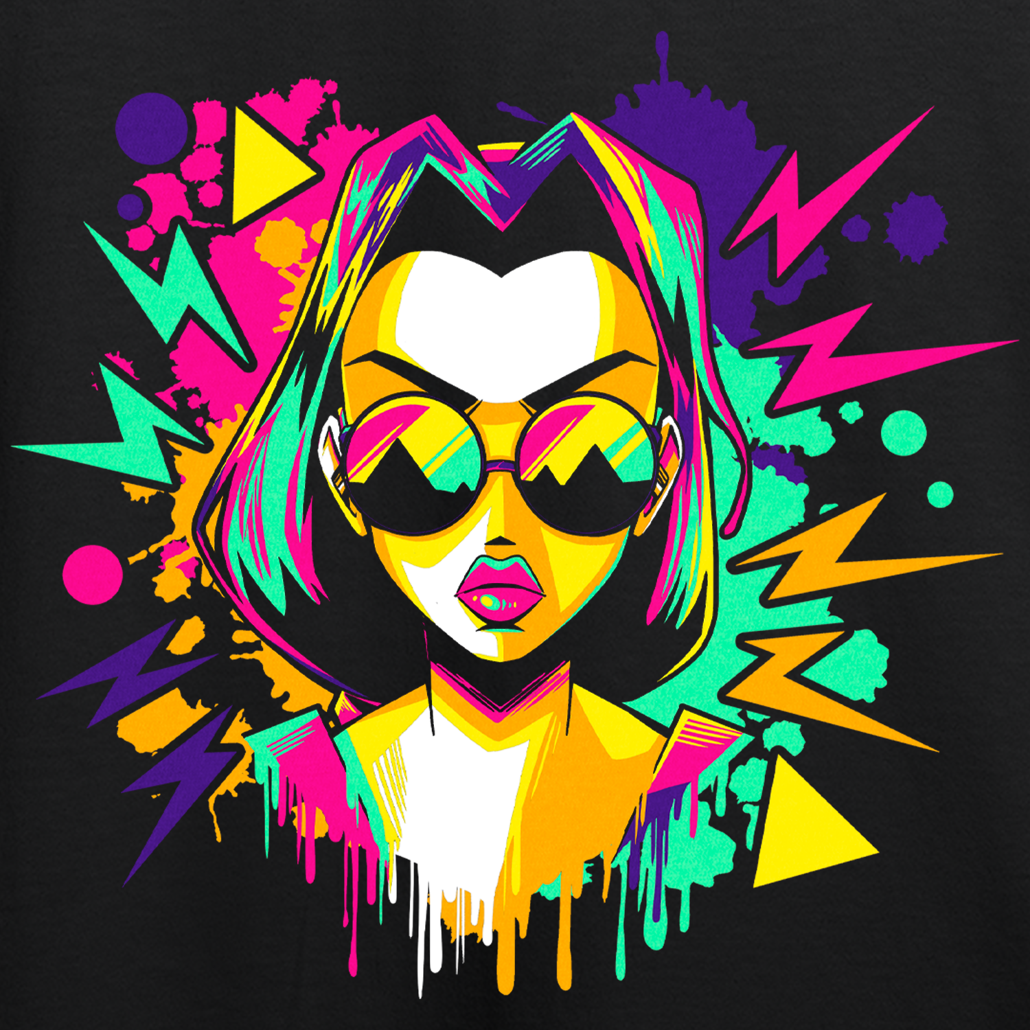 Lara 90s Retro Splatter