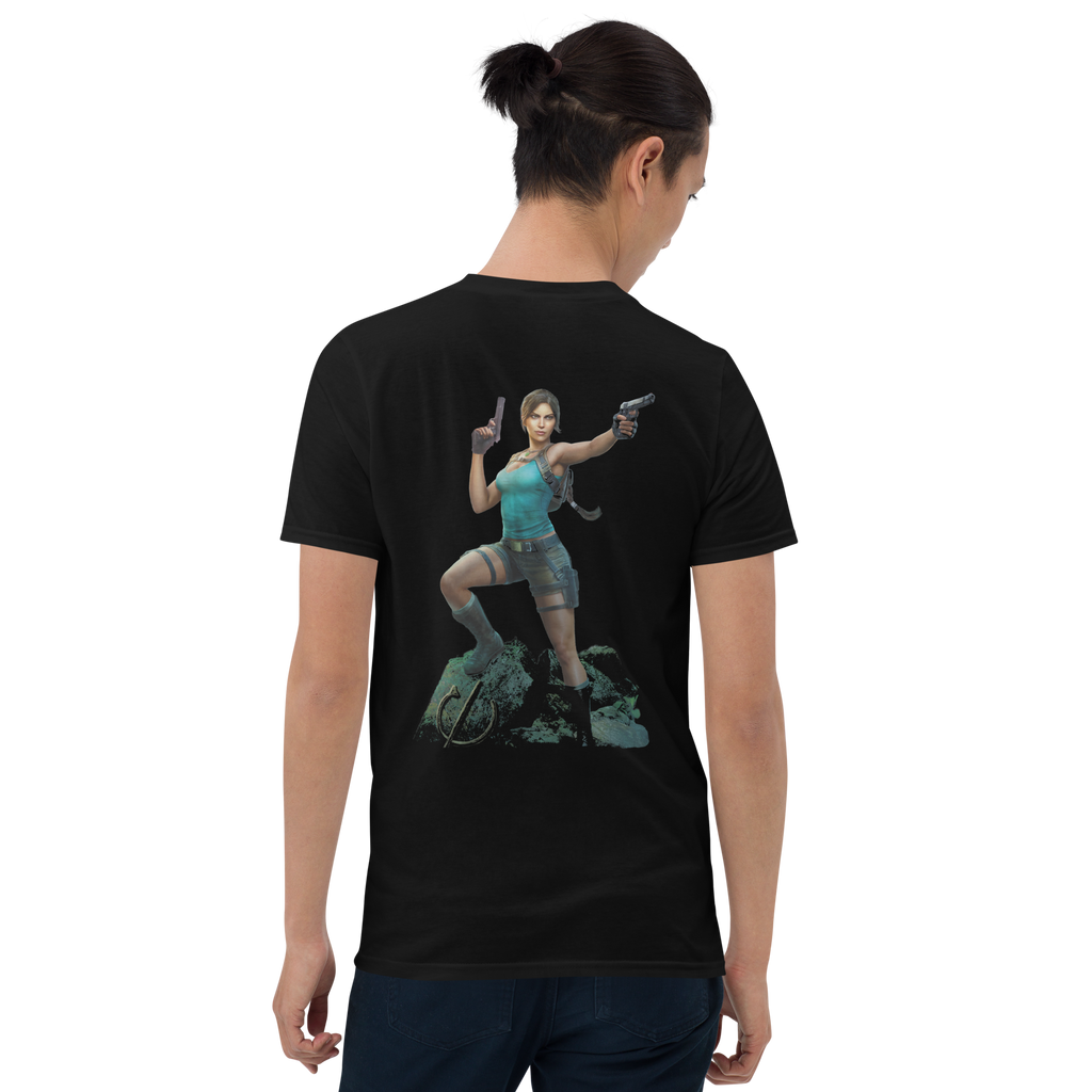 Legacy of Atlantis Lara Croft (Back) - Black T-Shirt