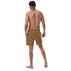 Tomb Raider 30th Anniversary Lara Croft Family Crest Swim Trunks - Brown/Black