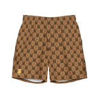 Tomb Raider 30th Anniversary Lara Croft Family Crest Swim Trunks - Brown/Black