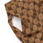 Tomb Raider 30th Anniversary Lara Croft Family Crest Swim Trunks - Brown/Black