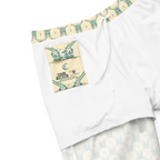 Tomb Raider 30th Anniversary Lara Croft Family Crest Swim Trunks - Blue/cream