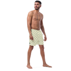 Tomb Raider 30th Anniversary Lara Croft Family Crest Swim Trunks - Blue/cream