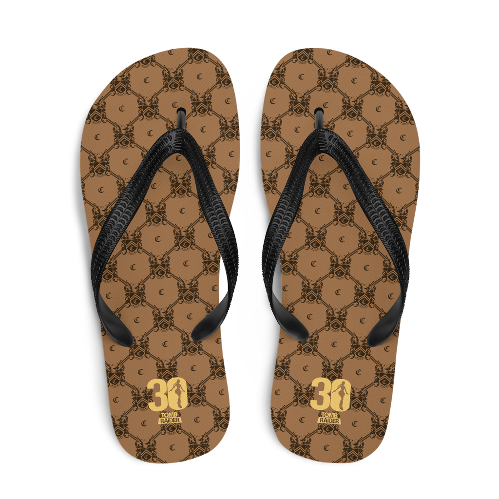 Tomb Raider 30th Anniversary Croft Family Crest Flip Flops
