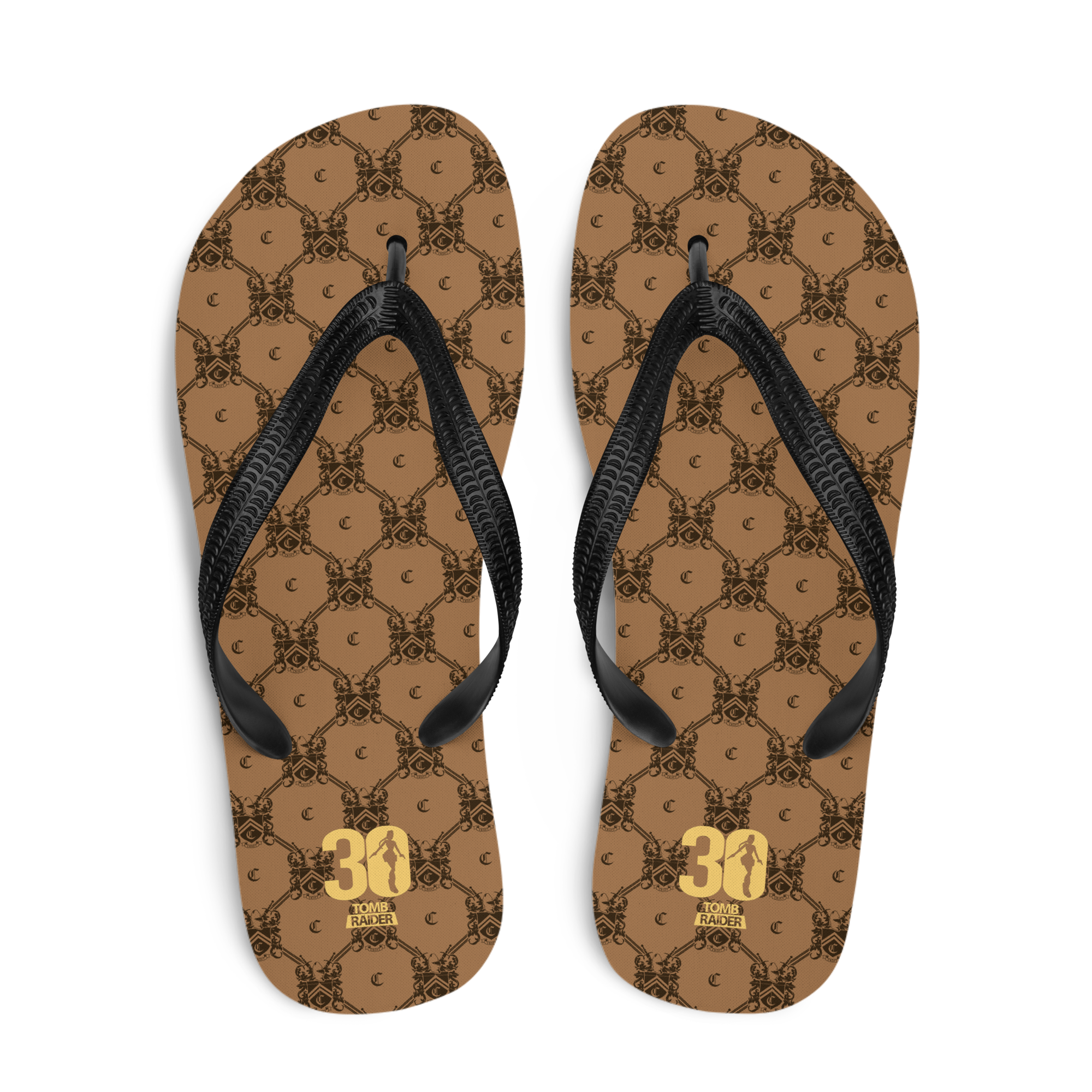 Tomb Raider 30th Anniversary Croft Family Crest Flip Flops