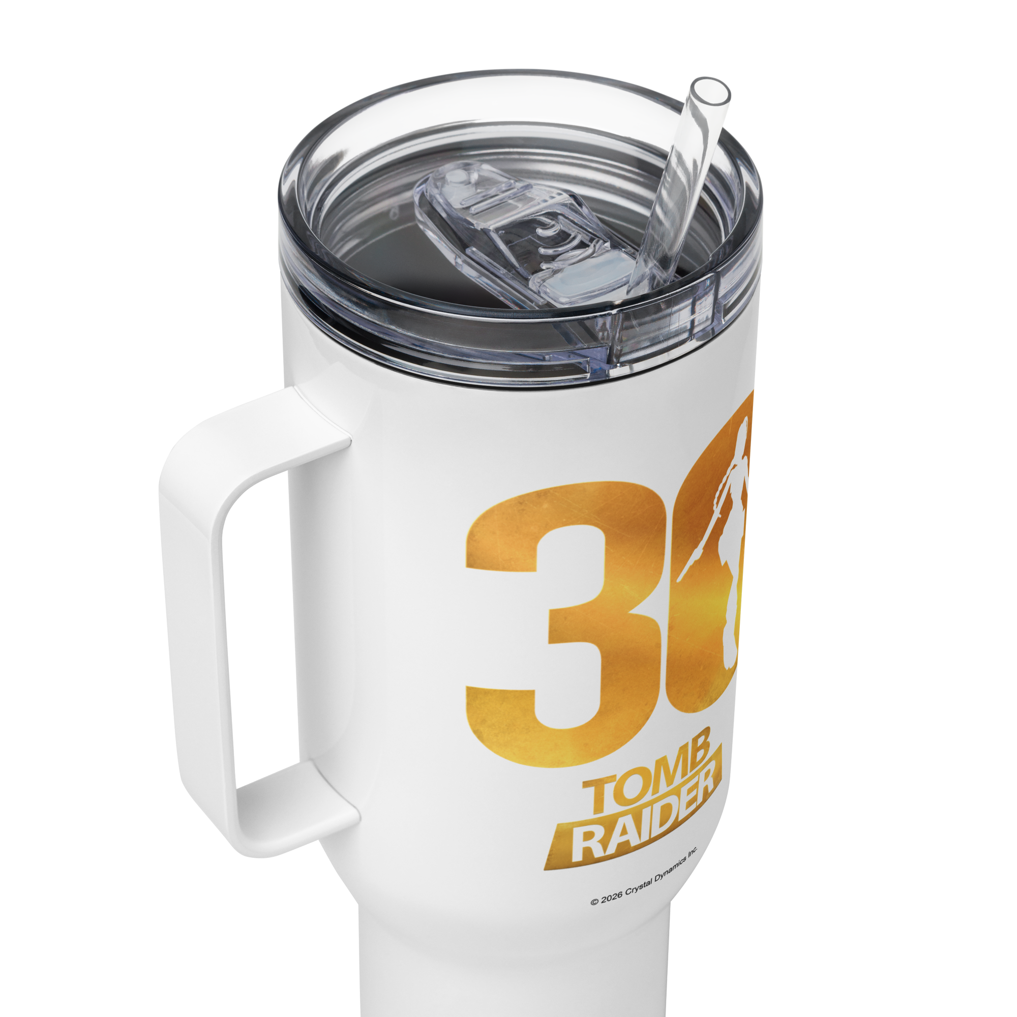 30th Anniversary Travel mug with handle