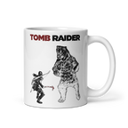 Tomb Raider Lara vs Bear Coffee Mug - White